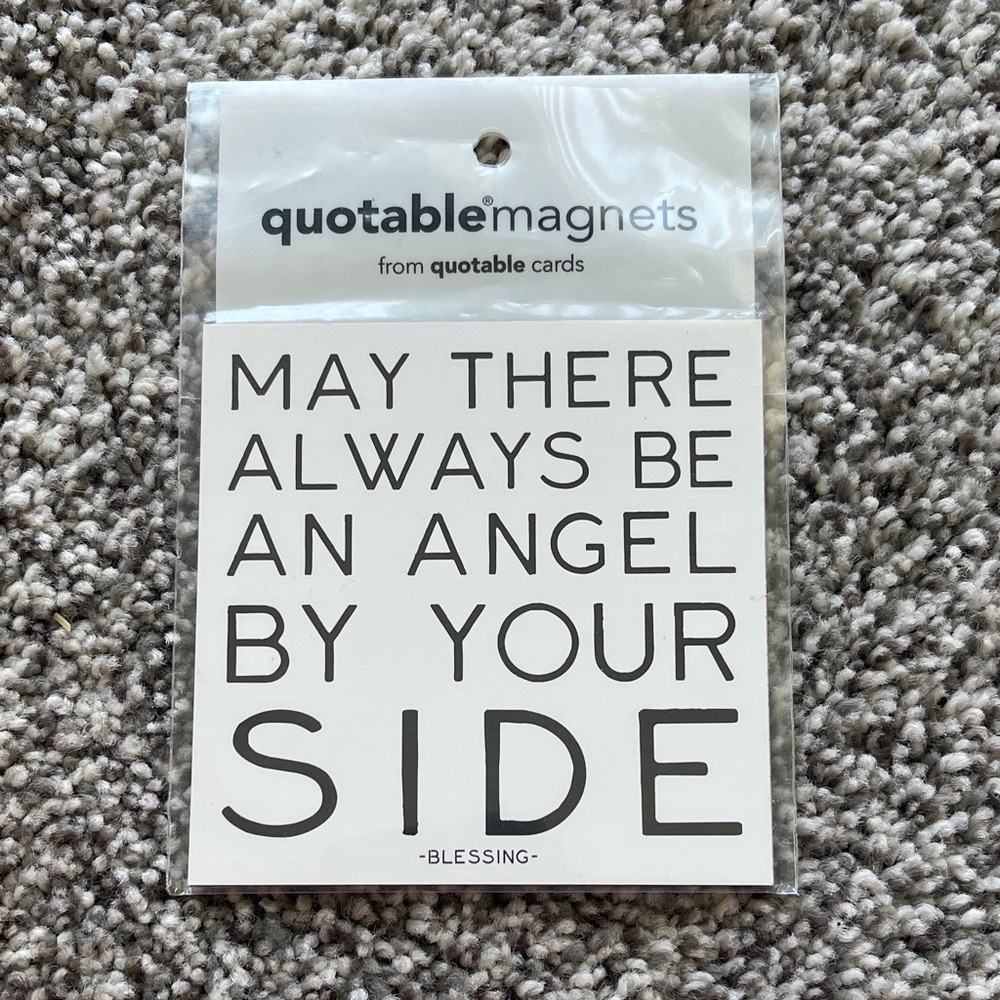 Magnets - Angel Blessing Magnet in Black and White